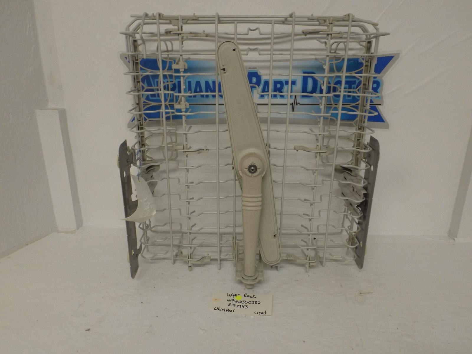 Whirlpool Dishwasher WPW10350382 8193943 Upper Rack Used Whirlpool Dishwasher WPW10350382 8193943 Upper Rack Used